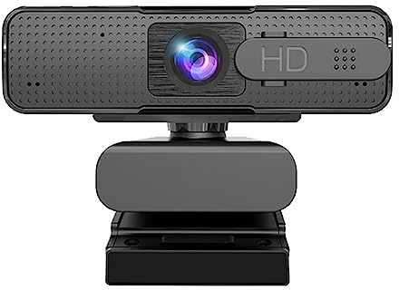 AIRYSSFU Webcam, Webcam 1080P Full HD Web Camera con microfono USB Web Cam for PC Computer Mac Laptop Desktop Mini videocamera