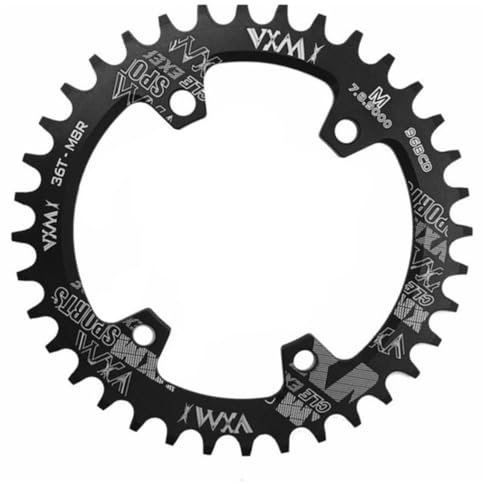 TANGSIYANG Kettenblatt Runde Oval 96BCD Kettenblatt MTB Berg BCD 96 Fahrrad 30T 32T 34T 36T 38T Kurbelgarnitur Zahn Platte Teile