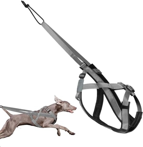 Xujuika Zuggeschirr für Hunde | Reflektierendes Laufgeschirr für Hunde – Verstellbares Zugseil für Schlitten-Training, Spazierengehen, Übung, Sport, Outdoor-Aktivitäten
