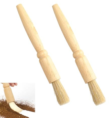 ZenithQuest 2-Piece Pastry Brush Set, Heat-Resistant Silicone & Natural Bristle, Beech Wood Handle, for Baking, Glazing, Marinating, Grilling & Oil Brushing