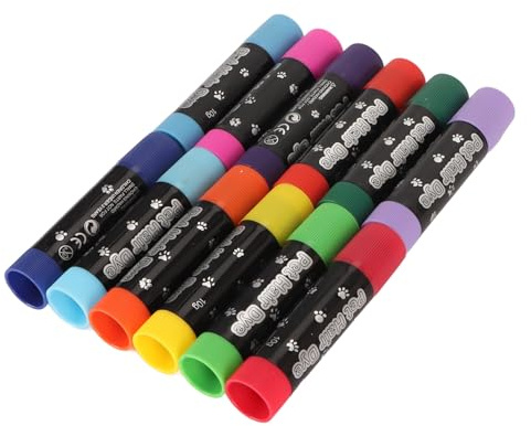 RIZGHWOY Pet Paint Pens, 12 Pack Non- Washable Dog and Cat Hair Dye Crayons for Grooming, Birthday Parties, Special Events