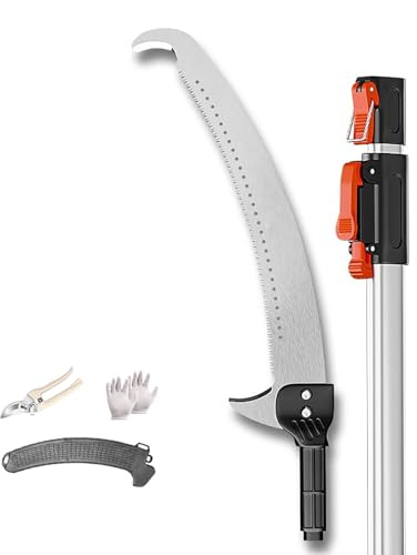 Long Reach Telescoping Pruner Pole Saw for Tree Trimming - Lightweight Extendable Pruning Saw for High Branches, Sharp Blade, Perfect for Backyard and Garden Maintenance,3.5m