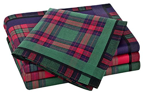 Tobeni Premium 12 Stofftaschentücher 100% Baumwolle-Satin weiss & bunt | Edel - Nachhaltig - Weich