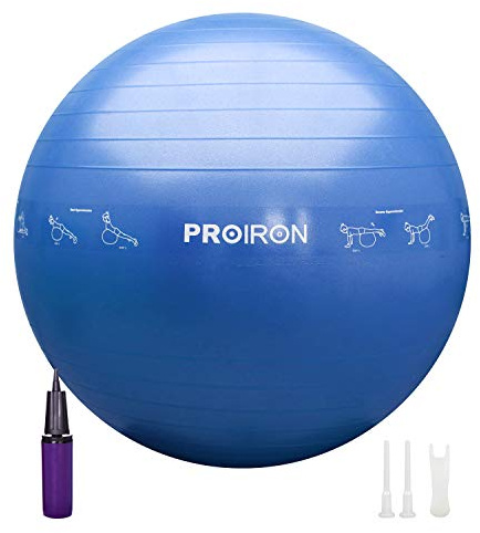 PROIRON Gymnastikball Pezziball Sitzball Trainingsball Fitnessball & Balance für Core-Training mit Pumpe Anti Burst Pilates Ball Robuster für Erwachsene Büro Pezzibälle Gymnastikbälle