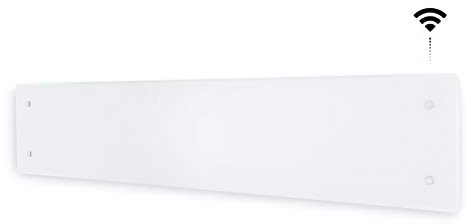 Adax CLea L - Radiateur Electrique Mural Intelligent Wi-Fi avec Commande par Smartphone - 600W | Chauffage Electrique | Chauffage d'appoint Salle de Bain | Hauteur Convecteur 222mm | IP24C KDT Blanc