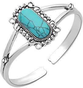 CENWA Armreif Silber inspiriert von Twilight – Türkis, One Size, Metall
