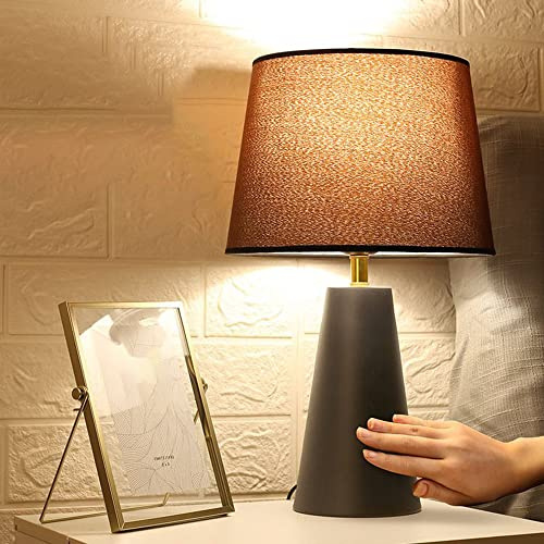 Mengjay Lámpara de Mesa, Lámpara Escritorio, Escritorio Diseño de Tela Clasico Vintage, E27 Lamparas de Mesita de Noche,Lámparas para estudio, dormitorio, oficina, mesa de café etc