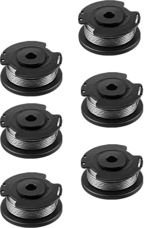 MUFUSHAN 6 Stück Ersatzspule und Faden, Φ1,65 mm/5 m Fadenspule kompatibel mit Bosch Akku Rasentrimmer EasyGrassCut 18, 23, 26, 18-230,18-260, Bosch Art 23 SL 26 SL Rasentrimmer F016800569 F016800385