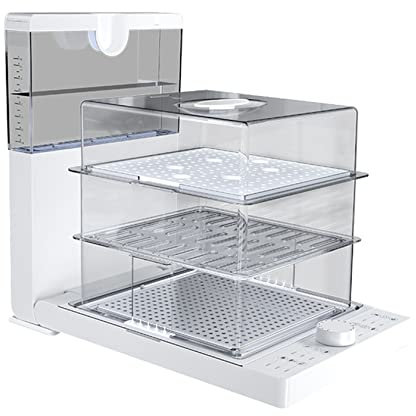 XDLYWUZIQ Vaporiera Elettrica a 3 Livelli con Timer da 60 Minuti, Vaporiera Elettrica per Carne di Verdure da 1500 W con capacità di 18,8 L, per Cucinare Verdure, Carne, Pesce E Riso