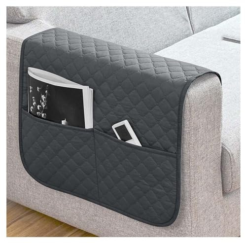 Hoowarm Sofa-Armlehnenbezüge, Ohrensessel Relaxsessel Armlehnenschoner, Mit Taschen Armlehnen Organizer, Abnehmbar Waschbar Sesselschoner Armlehnenschoner, für Sofa, Stuhl(B2,Armrests 2pcs (2pocket))