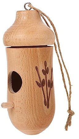 VANZACK Vogelfütterer Hängender Futterspender Zubehör Für Vogelkäfige Vogelstall Tasse Vogeltablett Wild Futterspender Für Papageien Im Freien Lebensmittel Holz Zubringer