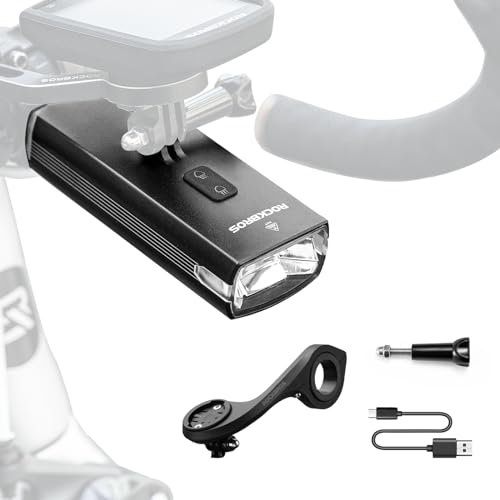 ROCKBROS Cykellampa på 3 000 lumen, framljus, LED-cykellampa med 6 lägen, cykellampa fram, 1 0 000 mAh, USB, uppladdningsbar, IPX6, vattentät, power bank-funktion för mountainbike, cykel, tävling,