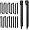 Meision 20 clavos de plástico para tierra, 25 cm, borde de césped, plástico resistente, piquetas de plástico negro, adecuadas para suelos blandos en césped y jardines