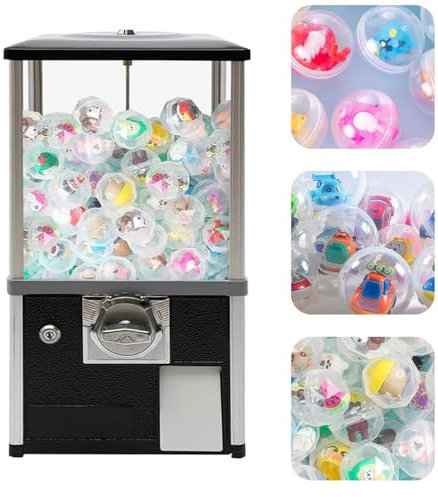 WANGYYDS Máquina Expendedora De Dulces Pequeña, Máquina Gashapon, Máquina De Chicles, Máquinas Expendedoras para Empresas, Alcancía Roja Y Dispensador De Dulces,Black