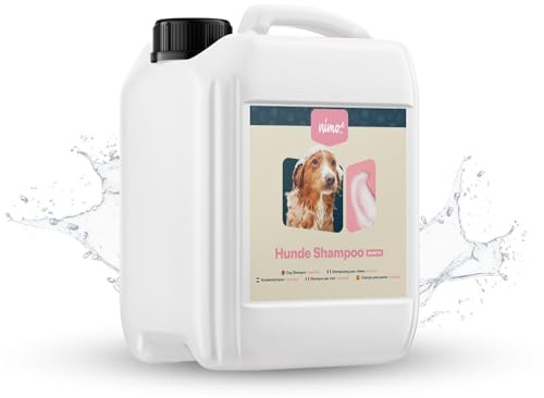 nimo® Hundschampo känsligt | utan dofter och pH-neutralt med kollagen | för alla hundraser och känsliga, allergiska hundar | för bättre kambarhet och glänsande päls, 100 % djurlivsfri