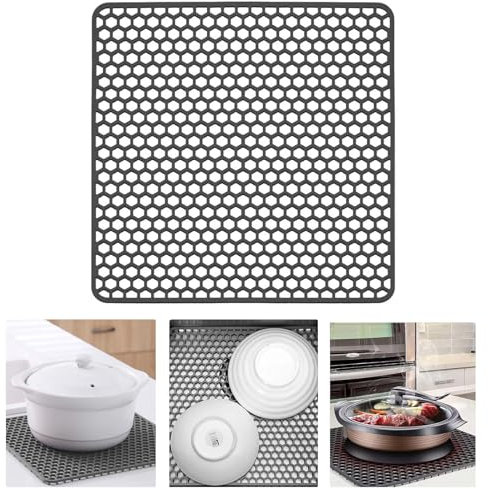 VIDSTW Spülbeckeneinlage 30,5cm x 30,5cm Spülbeckenmatte Silikon Sink Mat Einlagen für Spülbecken Spülbecken Matte für Platzieren Sie Utensilien, Filtern Sie Obst und Gemüse