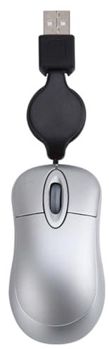Veemoon Mouse Usb Ottico Compatto Con Cavo Retrattile Alta Precisione Design Ergonomico Per Desktop e Laptop Compatibile Xp Vista Mouse Da Viaggio Silenzioso e Portatile