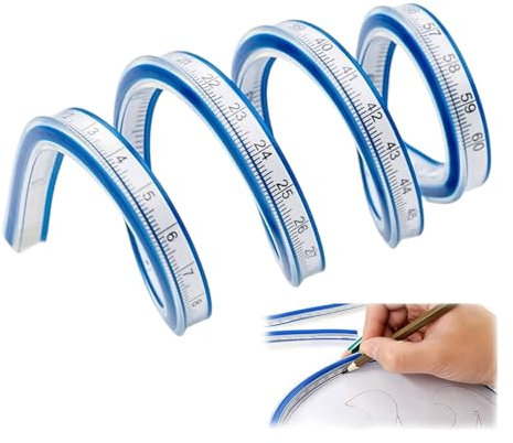 Flexibles Kurvenlineal,Kurvenlineal Schneiderbedarf,Flexibles Kurven Machthaber Maß Werkzeug,Bügellineal Hitzebeständig,Lineal Flexibel,Kurvenschablone,für Mal Grafiken und Kleiderdesign(60cm)