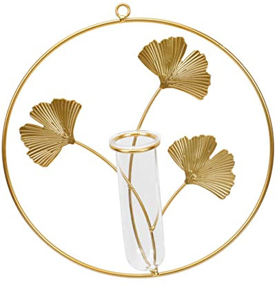 UPKOCH Wandvase Glasbehälter Für Hydrokultur Pflanzen Schlankes Eisenkunst Glas Rund Wanddeko Für Wohnzimmer Und Büro Hängender Blumenpflanzbehälter