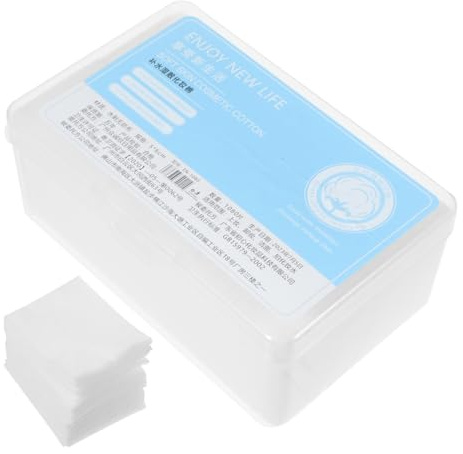 DEARMAMY 1080 Stück Weiße Vliesstoff Make Up Wattepads zur Nagellackentfernung und Gesichtsreinigung Dünn und Saugfähig für Make Up Entferner und Hautpflege Zufälliger Stil