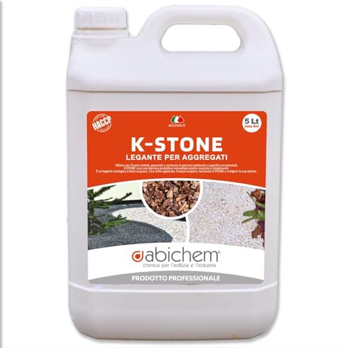 Legante per Ghiaia da Esterno da 5 Litri – Stabilizzatore che Incolla e Fissa Sassi Bianchi da Giardino, Ciottoli, Pietre, Corteccia per Pacciamatura – Resina Bianca Pronta all’Uso
