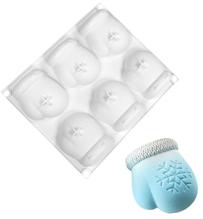 Utensili da cucina in silicone per torte, guanti da forno a forma di fiocco di neve, stampi per dolci natalizi e caramelle