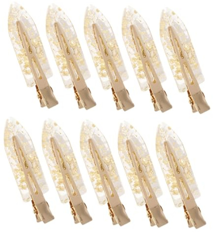 HONITANO 10pièces Lot De Pinces Cheveux Sans Trace Dorées Brillantes Clips Plats Sans Pli Avec Grip Antidérapant Barrettes Coiffantes Pour Femmes Et Ados