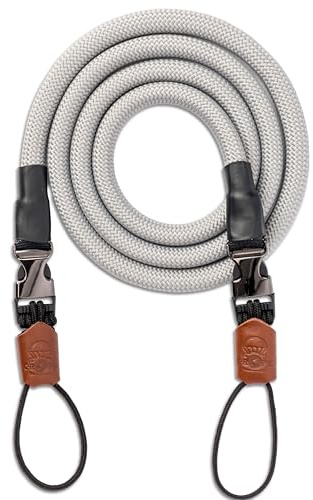 C-Rope Kameragurt Climber aus Kletterseil, Umhängegurt, Kamera-Gurt für alle Kameras aus Kletter-Seil (Cool Gray, 140cm)