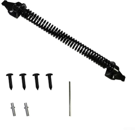 14 Inch Adjustable Self Finish Gate Spring Closer Hardware and Wooden Garden Fence for Door Closing Duty Carbon Steel with Black Epoxy Heavy Weather