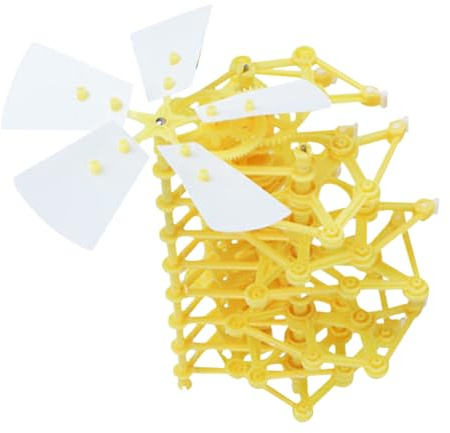 Giocattoli Vento Eoliche da Balcone Giocattolo Pala Eolica | Plastico Giallo, di Puzzle per Ragazzo Ragazza, Assemblaggio Educativo per Gioco Genitore-figlio