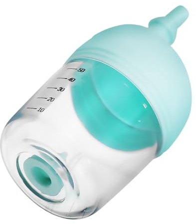 TOYZFRIENDY Puppy Nursing Bottle Blue with Cleaning Brush Leakproof Squeezable Kitten Feeder for Newborn Puppies Rabbits Small Pets Safe Feeding Kit Portable Design