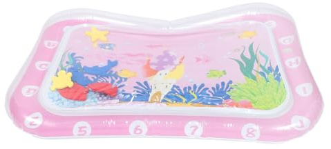 HEALSOPTHY Colchoneta para Boca Abajo Inflable para Juegos de Agua de Pvc Alfombra de Gateo Segura Color Rosa para Bebés Recién Nacidos