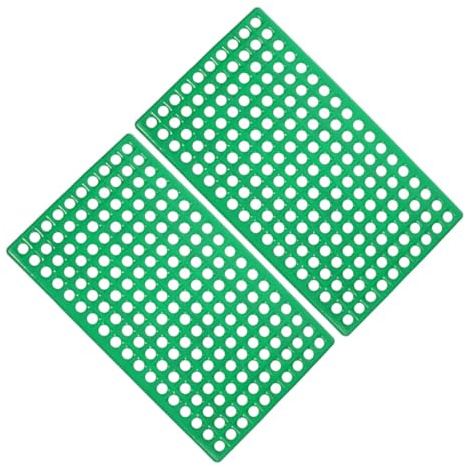 FRCOLOR Kunststoff Bodenbelag Atmungsaktiv und Abflussfähig für Kaninchen und Hamster 2 Stück mit Runden Löchern für Zucht und Käfigboden
