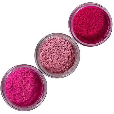 EDIBLE PETAL DUST SET OF 3 : HOT PINK/FRENCH ROSE/PINK (4 grams each container) Dust By Oh! Sweet Art Corp