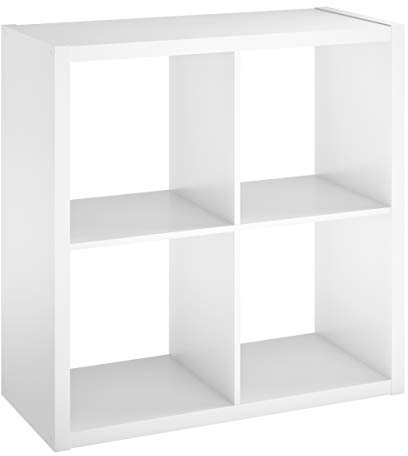 ClosetMaid Decorative Open Back 4-Cube Storage Organizer, White