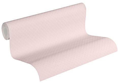 Livingwalls Jette Vliestapete Tapete Uni grafisch 10,05 m x 0,53 m rosa Made in Germany 373642 37364-2
