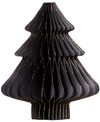 coopz Weihnachtsschmuck Tanne 16 cm Papier Aufsteller Weihnachten Baumschmuck, Farbe:anthrazit
