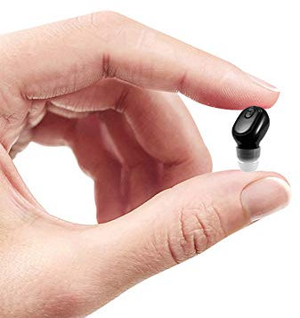 Oreillette sans fil Bluetooth intra-auriculaire - Mini casque Bluetooth invisible - 6 heures - Noir