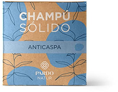 Champú Solido Anticaspa. Pardo Natur | Elimina la descamación | Ingredientes naturales | 60 gr