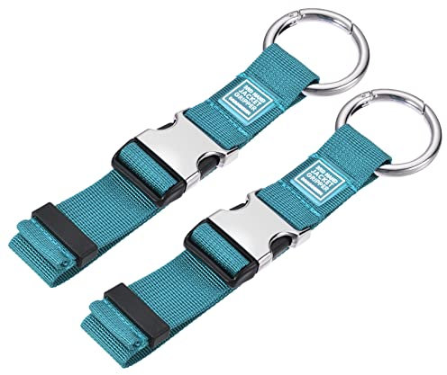 sourcing map 2 Stück Luggage Strap Gepäckband Jacke Greifer Halter Koffer Gürtel Gepäckriemen Kofferband für Reise, Blau