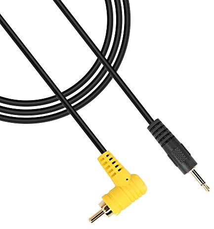 PNGKNYOCN Cavo da 3,5 mm mono a RCA, 90 gradi ad angolo retto RCA maschio a 1/8 maschio convertitore audio per altoparlanti, subwoofer e amplificatori (1,8 m/6 ft)