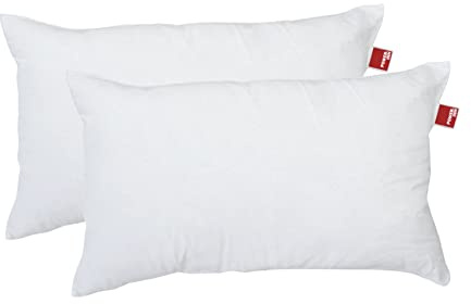 POWER INN – Innenkissen Baumwolle | 2er Set - 50 x 30 cm | Waschbares Kisseninlett als Dekokissen, Sofakissen und Kopfkissen | gefüllt mit Oeko Tex 100 Füllwatte (2, 50 x 30 cm)