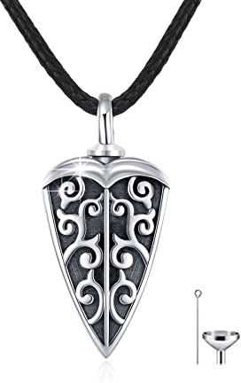 ZIPPICE Pfeil Urnen Halskette 925 Sterlingsilber Urnen-Halsketten Anhänger für Männer Frauen Pfeil Anhänger Halskette Feuerbestattungs Schmuck Erinnerung Trauer Andenken Geschenke
