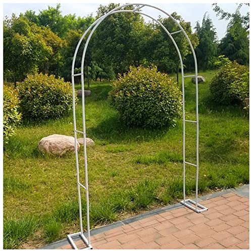 LQSSA Arches de Jardin, Cadre En Acier Arc de Jardin, H: 2,2-2,3 M, Arbus Tubulaire Fort/White/180 * 220Cm
