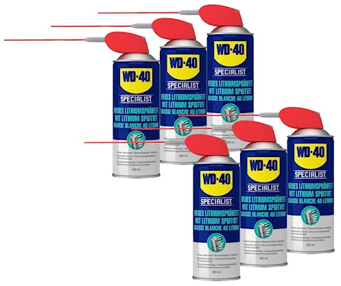 WD-40 Specialist Weißes Lithiumsprühfett Smart Straw 6x400ml