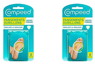 Compeed Callus Plasters, 6 Hydrocolloid Plasters, Foot Treatment, Fast Natural Callus Removal, Dimensions: 4.4 cm x4.5 cm (packaging may vary) (Pack of 2)