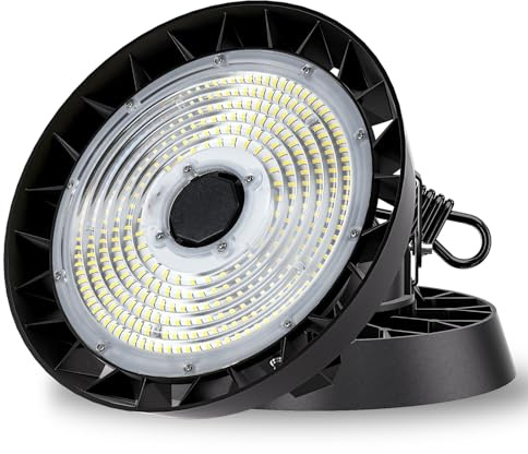 Modlicht LED Hallenbeleuchtung 200W Kaltweiß 5000K | 90°Abstrahlwinkel 34000lm Strahler led UFO Highbay Industrielampe IP65 Hallenstrahler für Gewerbliche Lager/Werkstatt/Garage leuchte
