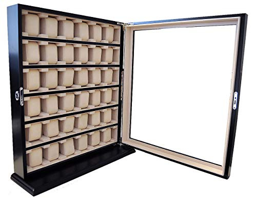 Uhrenhuette Vitrine für Uhren Tischvitrine schwarz 36 Uhren No.8