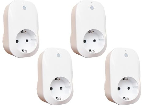 SHELLY WLAN-Steckdose Plug, 16 A, Messfunktion, weiß, 4 Stück