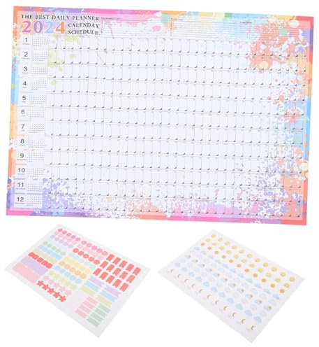 DIKACA Kalender Wandkalender 366-tage-posterkalender Business-wandkalender Jan. 2024 Bis Dez. Kalender 2024 Jahreswandkalender 2024 Monatsplaner 2024–2025 Zubehör Papier Büro Groß